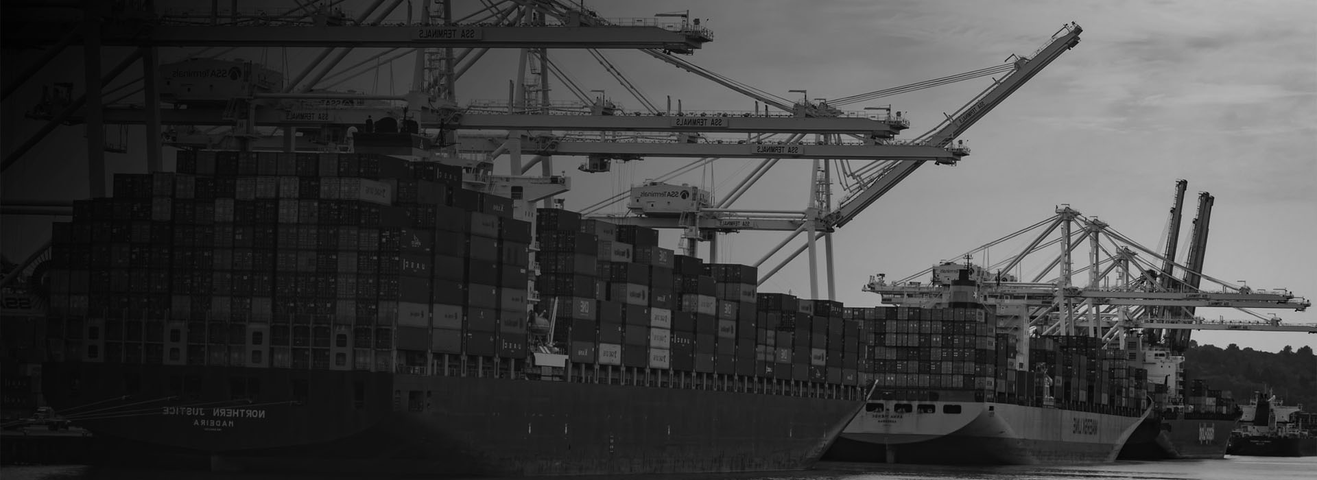 Shipping containers at port
